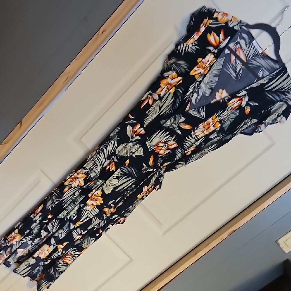 Floral Maxi Wrap Dress Xxl
